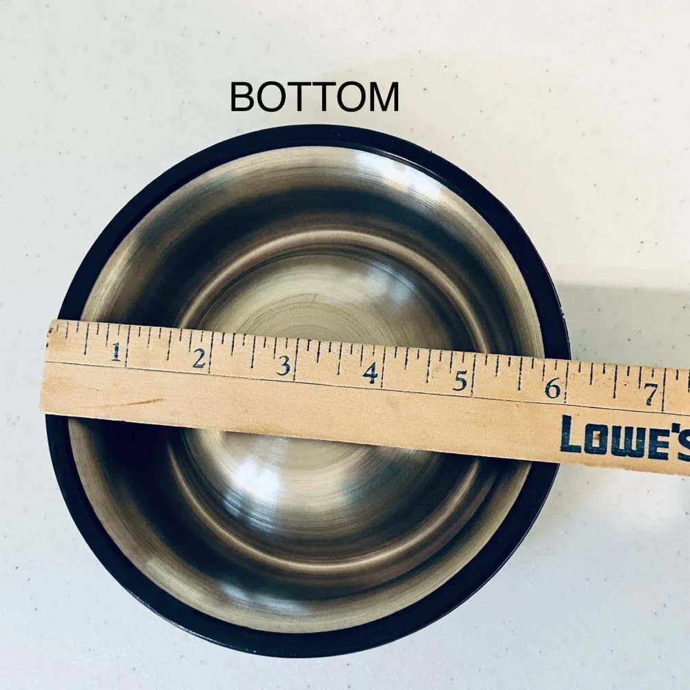 Small Pet Bowl Stainless Steel Cat Food Bowl Water Bowl with Non-Slip Base